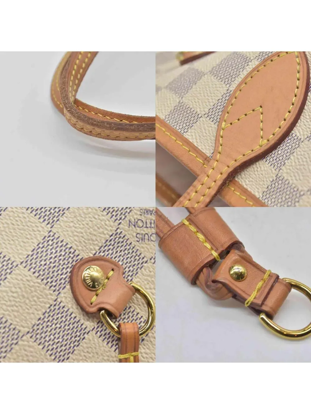 $2170 Louis Vuitton Damier Azur Neo Neverfull MM Rose